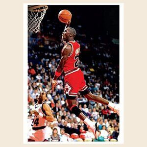 Michael Jordan Famous Foul Line Dunk Sports Poster_170